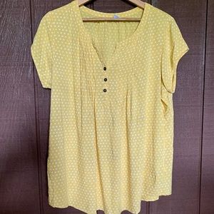 Yellow Sonoma Short Sleeve Blouse